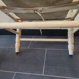 White leather safari armchair