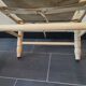 White leather safari chair
