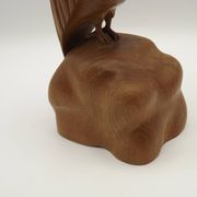Unusual Pair of Vintage Hand-Carved Vulture on a Rock Wooden Bookends