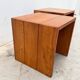 Pair of Maison Regain bedside tables in solid elm, France 1970