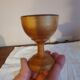 Vintage turned wooden candle holder
