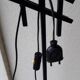 Black iron floor lamp