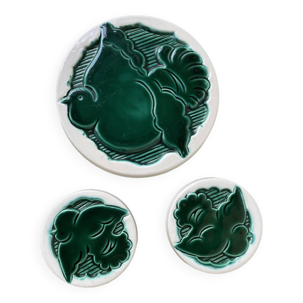 3 dessous plat et sous-verres Vallauris