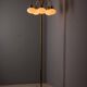Vintage brass floor lamp with five opaline glass shades, mid-century, Czechoslovakia, 165 × 60 × 30 cm