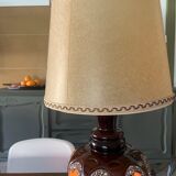 Lampe céramique marron