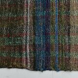 Kilim Red Brown Striped Pattern Vintage Kilim Rug, 93x232Cm