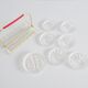Glass coasters in stand, eight piece bar set, mid century bar accessories