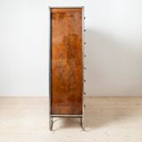 Bibliothèque Bauhaus, base en acier tubulaire, placage de noyer, années 1930