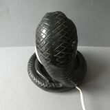 Black cobra and white opaline lamp