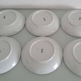 Lot de 6 assiettes creuses- Faïencerie Arzberg-1960/70