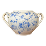 Sarreguemines iron thorn earthenware sugar bowl, late 19th century