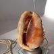 Old shell-shaped night lamp carved in cameo, Art Deco.