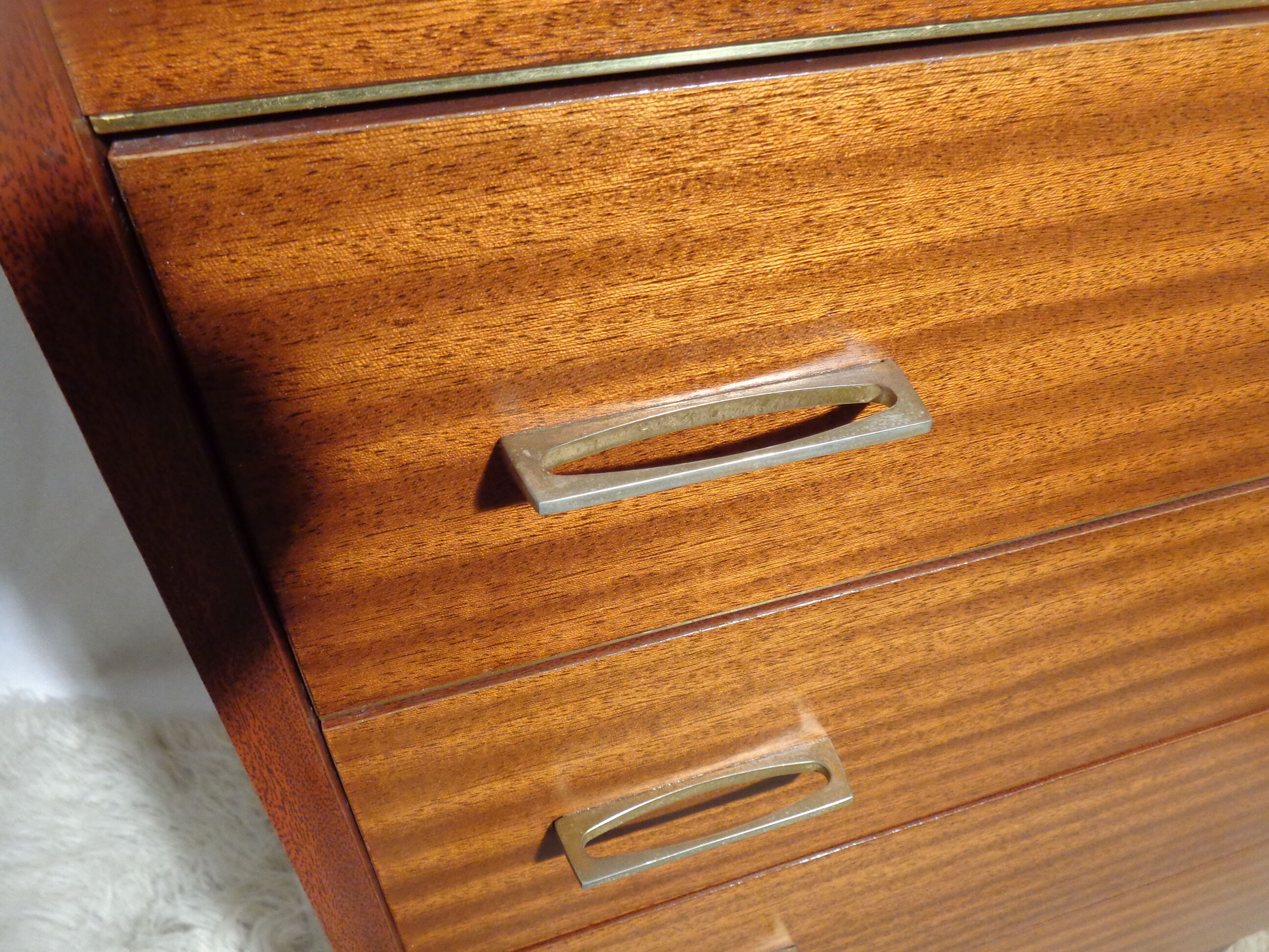 Vintage rag chest of drawers from the 60s seven drawers