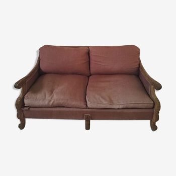 2-seater oak sofa