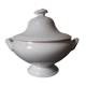 Creil and Montereau tureen 19th white earthenware