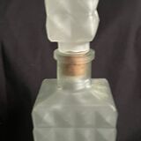 Green frosted glass whisky decanter