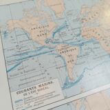 Old map of sea currents from 1928