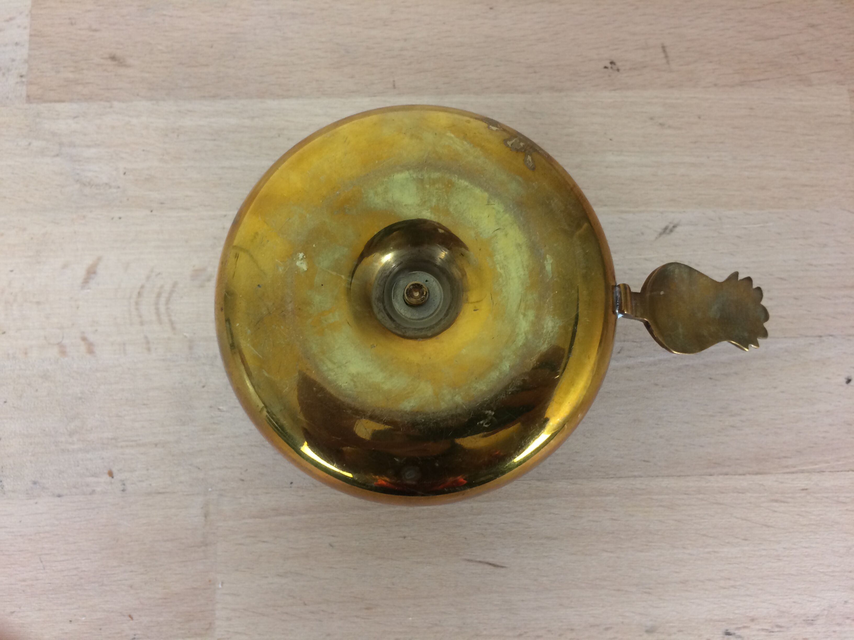 Pineapple brass bougeoir
