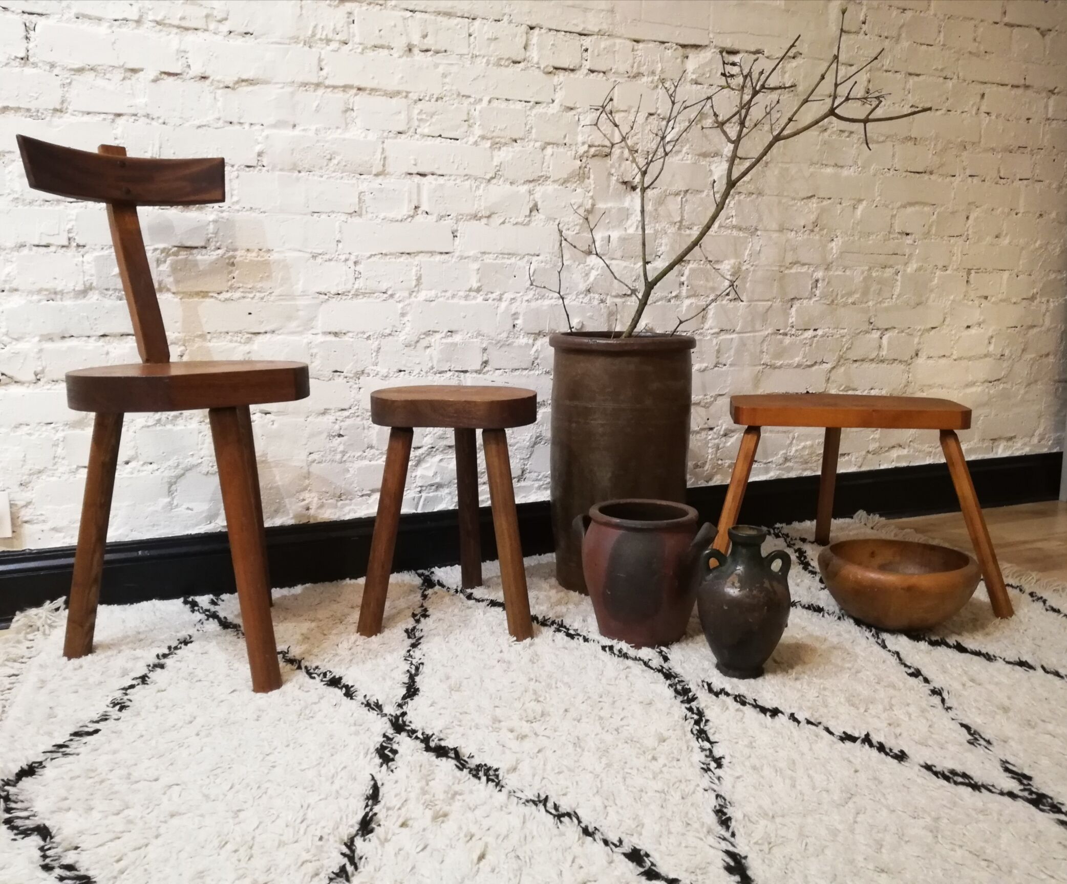 Brown glazed stoneware pot