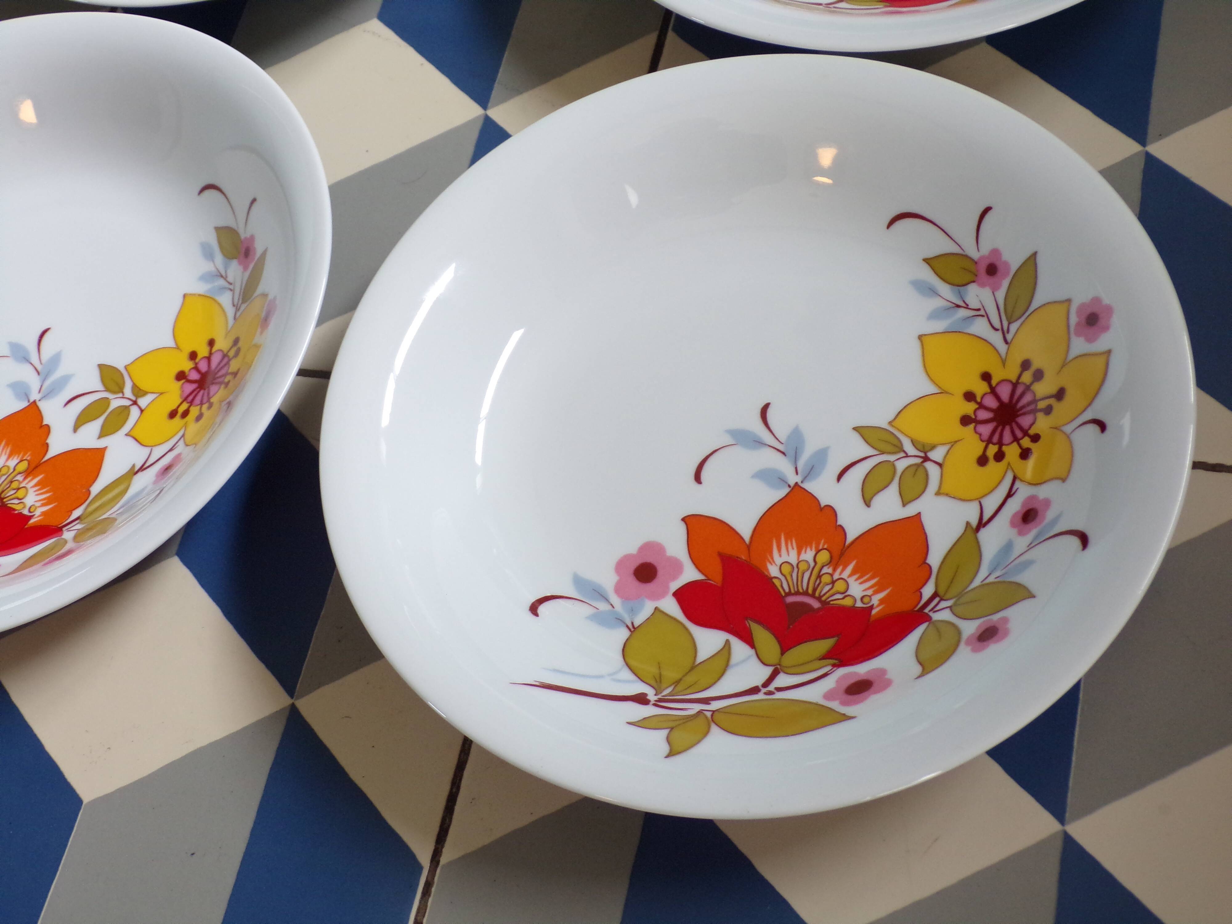 12 vintage Bavaria Winterling soup plates