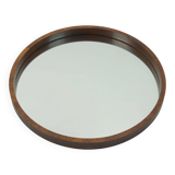 Large danish modern wall mirror with rosewood frame 1960s