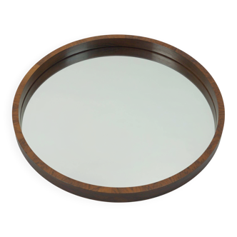 Large danish modern wall mirror with rosewood frame 1960s