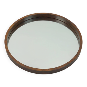 Large danish modern wall mirror with rosewood frame 1960s