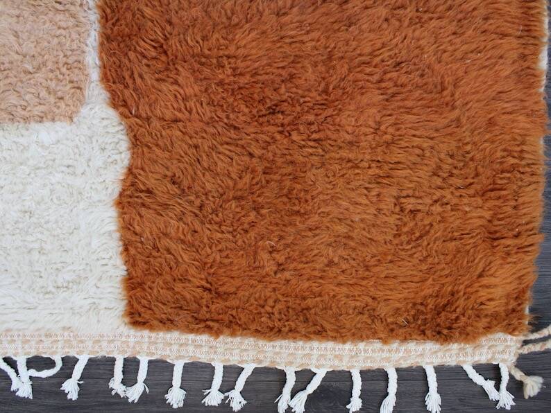 Tapis en laine petit taille de oued zem taille 100 x 200 cm