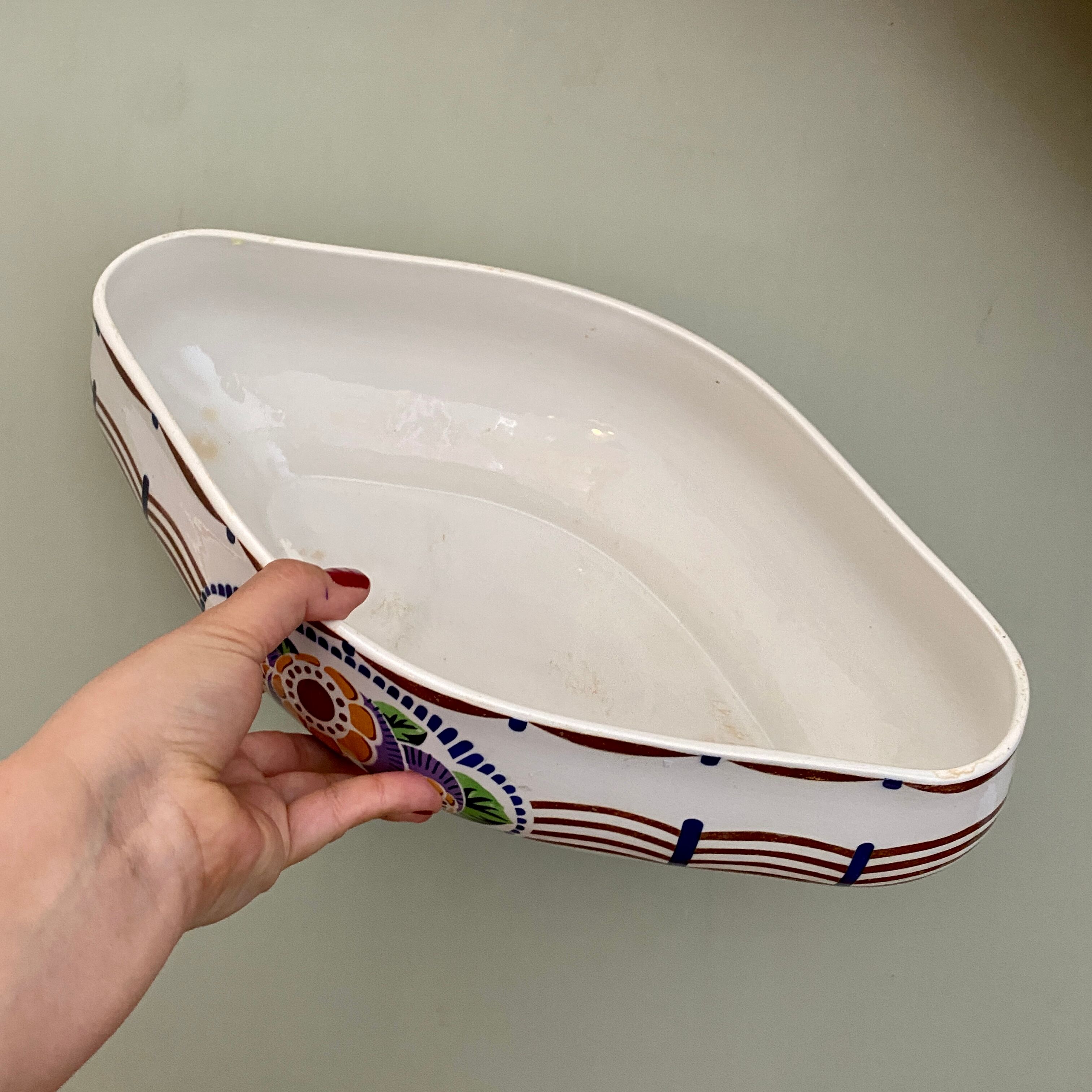 Vintage ceramic gardener sarreguemines