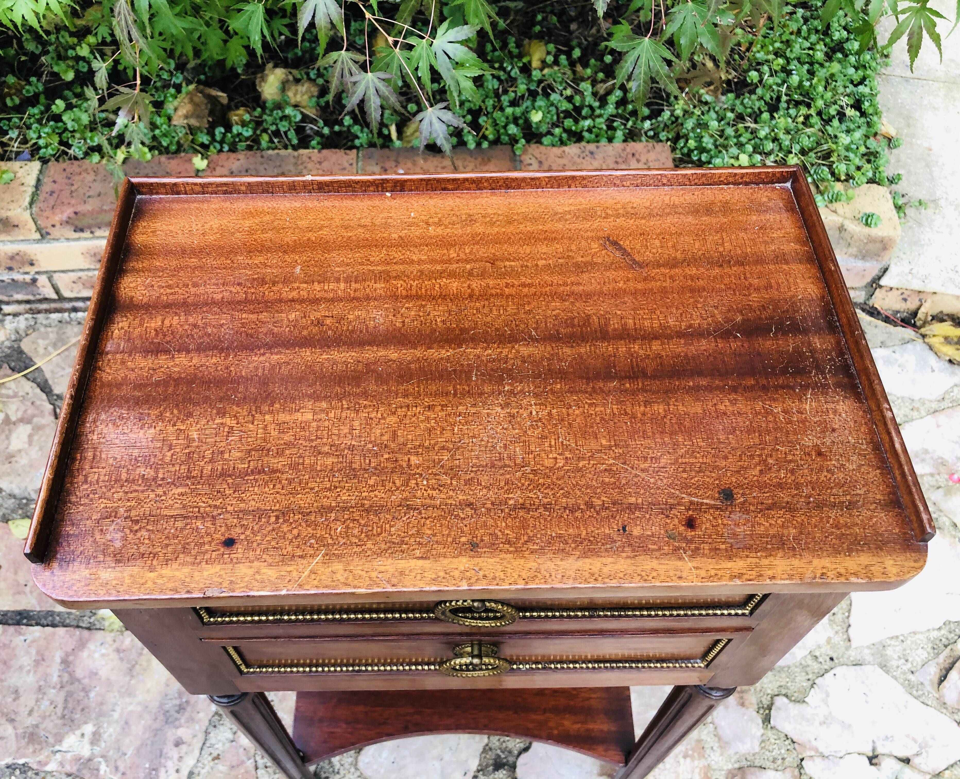 Board-style wooden bedside