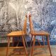 Pair of Ikea Stockholm light wood chairs