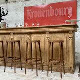 Old oak restaurant bar counter from the early 20th century