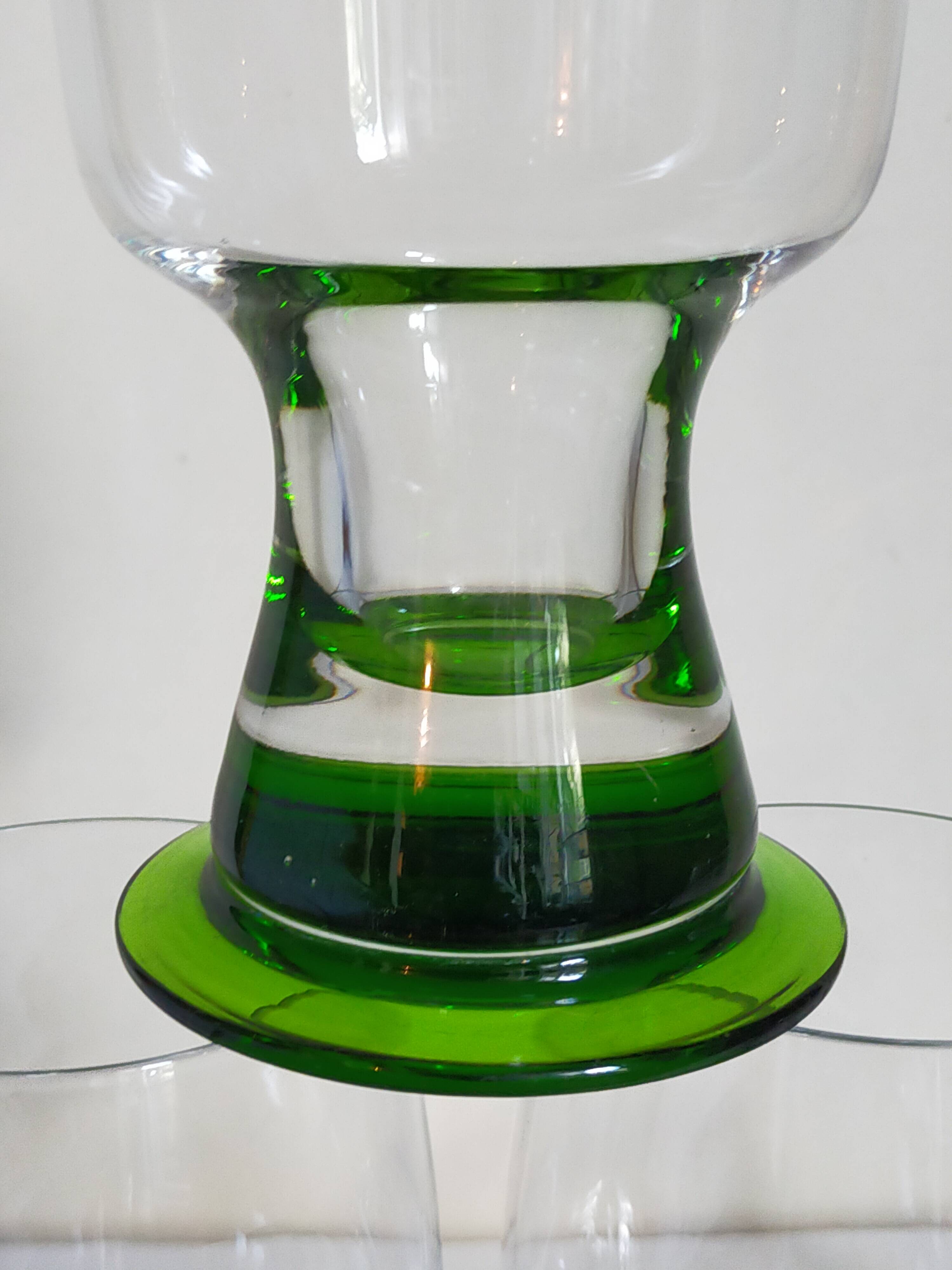 Four vintage XXL crystal glasses
