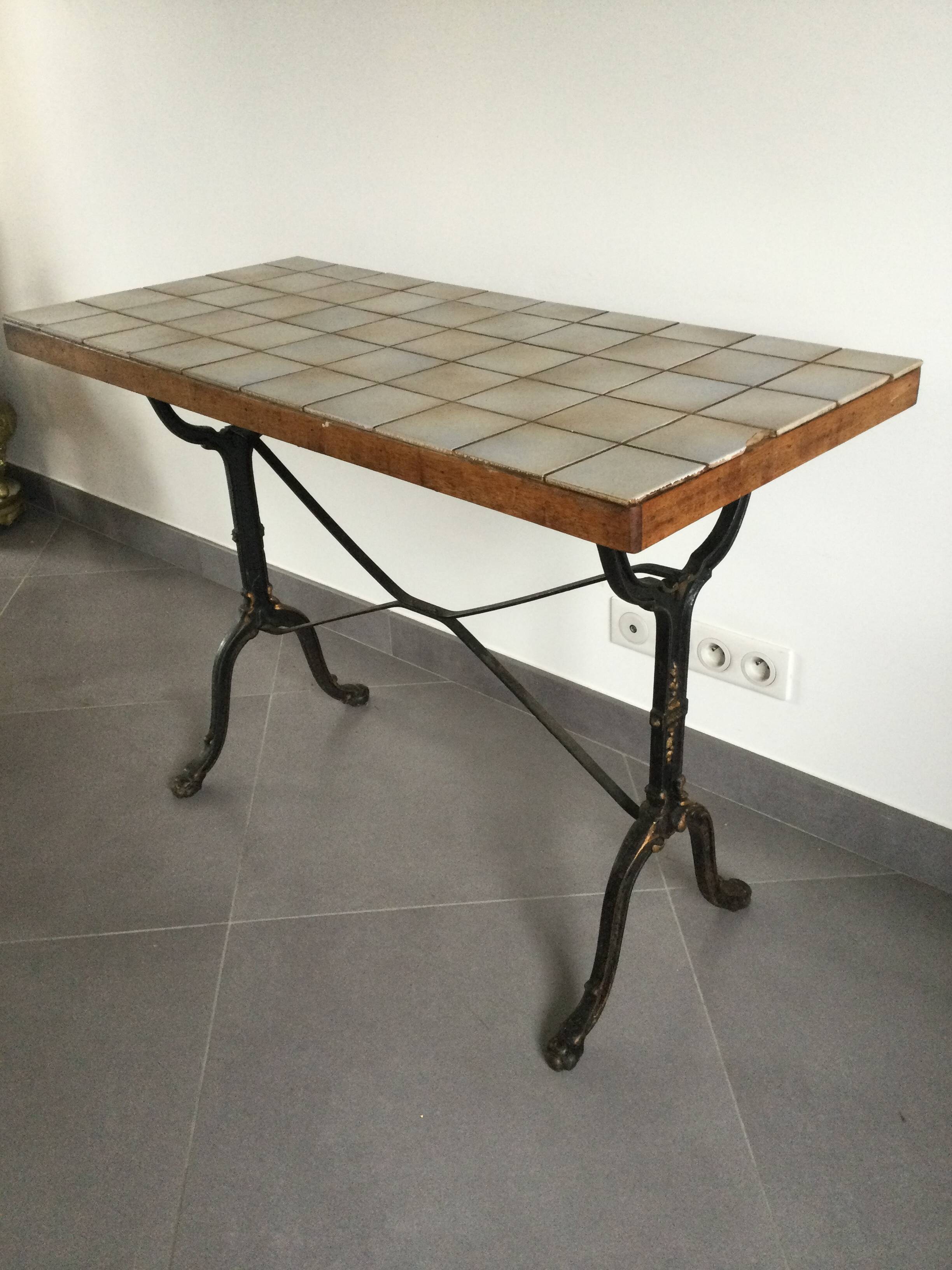 Wrought iron bistro table