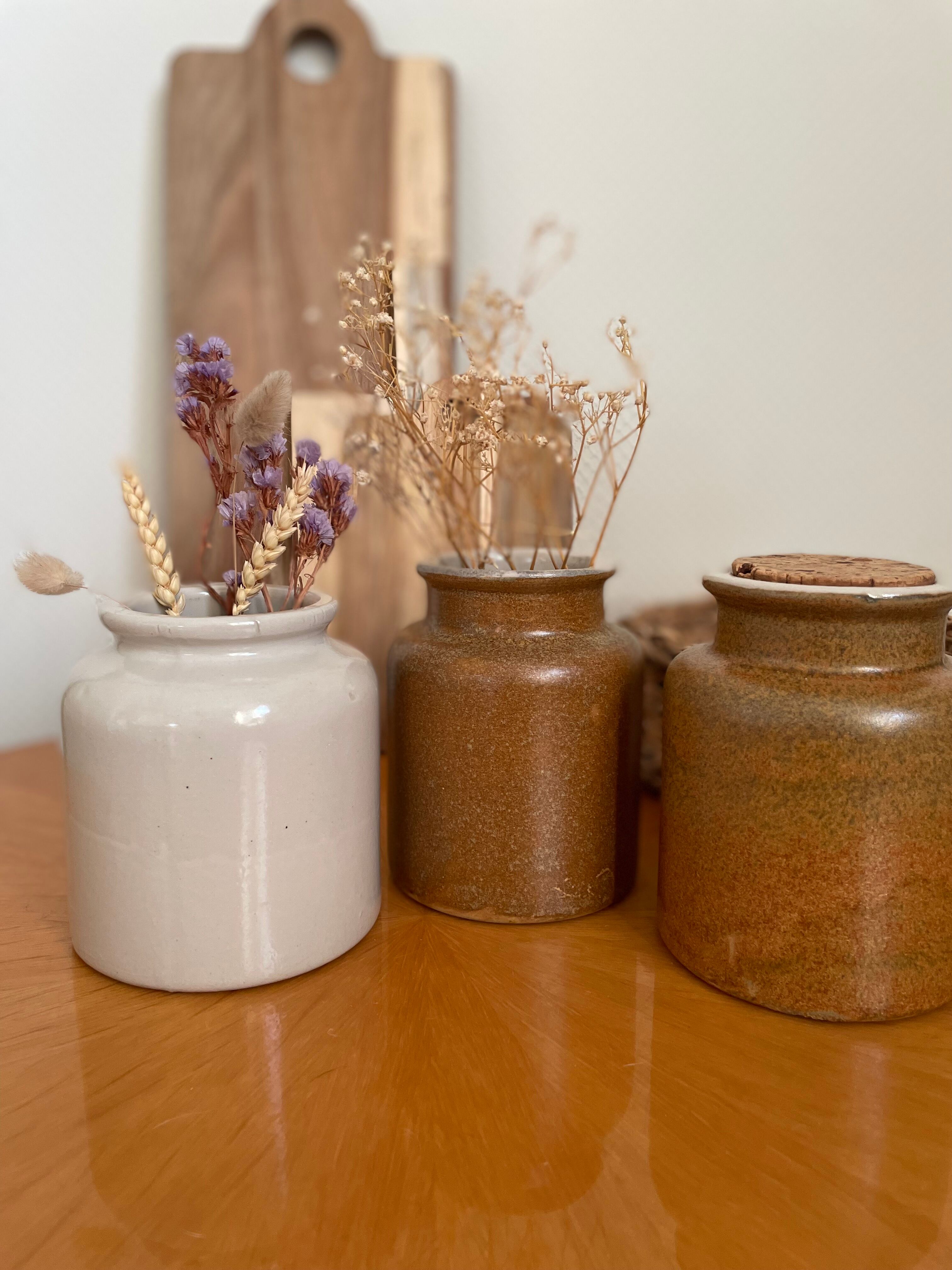 Vintage white stoneware pot