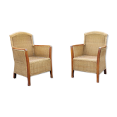 Wicker armchairs