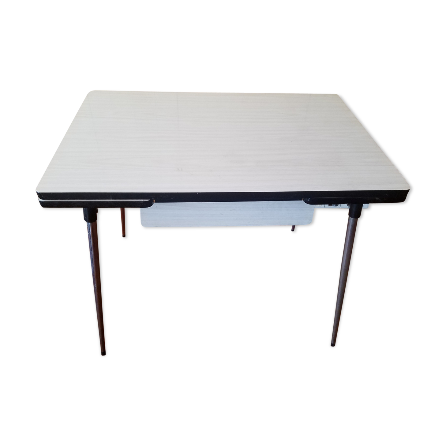 Old vintage 1965 white formica kitchen table