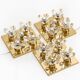 Brass wall lamp with glass prisms
