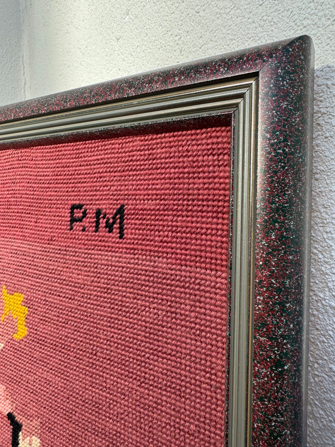 Large vintage floral tapestry