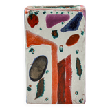 Vintage vase glazed terracotta abstract art
