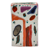 Vintage vase glazed terracotta abstract art