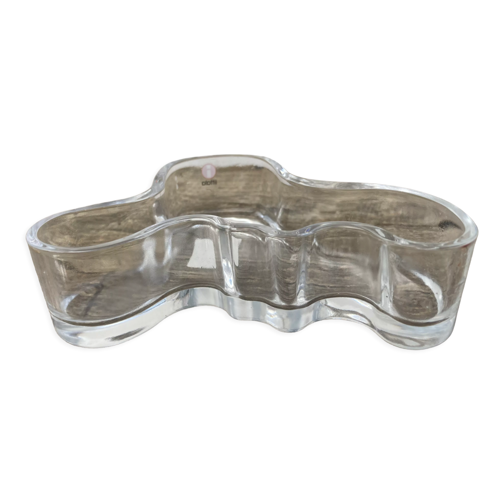 Vase scandinave Alvar Aalto en verre Iittala