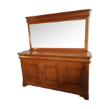 Buffet bois massif merisier avec miroir mural