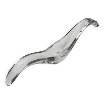 Monumental "Wave" coupe by Baccarat in solid crystal - 64 cm