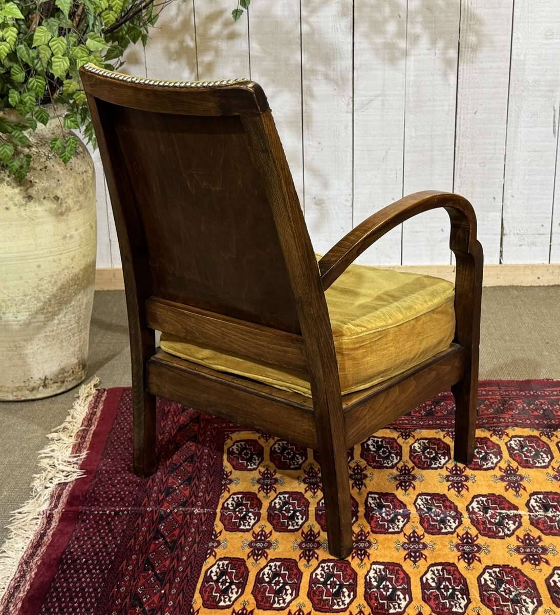 1950s English bridge chair in beech.