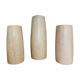 Trio of soliflores in rough cut stone