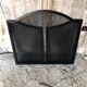 Fire Screen Grilled Fireplace 3 Shutters Black Metal Vintage