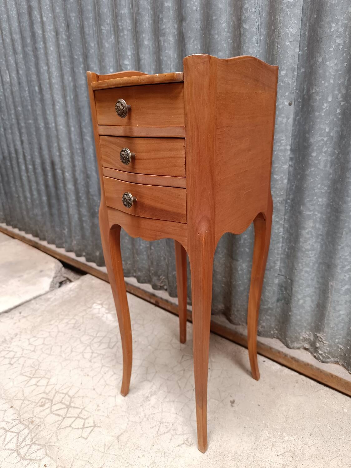 Solid wood bedside table