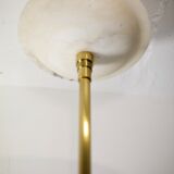 Floor lamp Gianfranco Frattini, metal gold and alabaster, Relco Milano