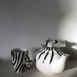 Zebra slushie teapot and mug set